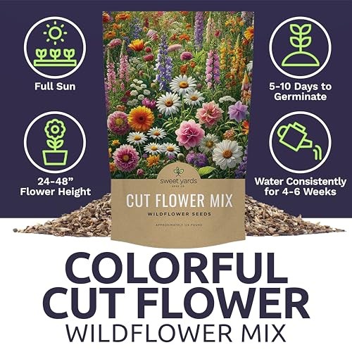 Cut Flower Garden Seeds – Bulk – Over 30,000 Fresh Open 1/4 Pound Bag