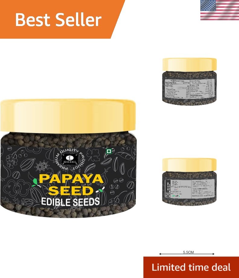 Versatile 0.35 Oz Dry Roasted Papaya Seeds – Ideal for Tropical Dishes & Snacks