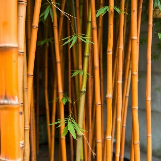 100 Orange Bamboo Seeds Clumping Exotic Privacy Garden Screen Plants