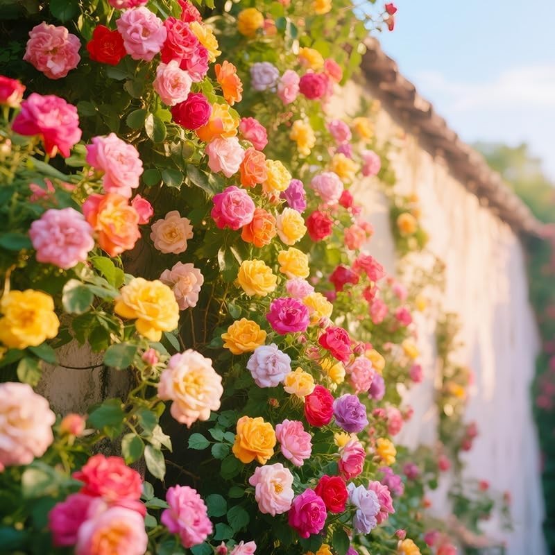 Mixed Climbing Rose Vine Seeds 230pcs– Perennial Rosa Flowering Bush Seed | Lo