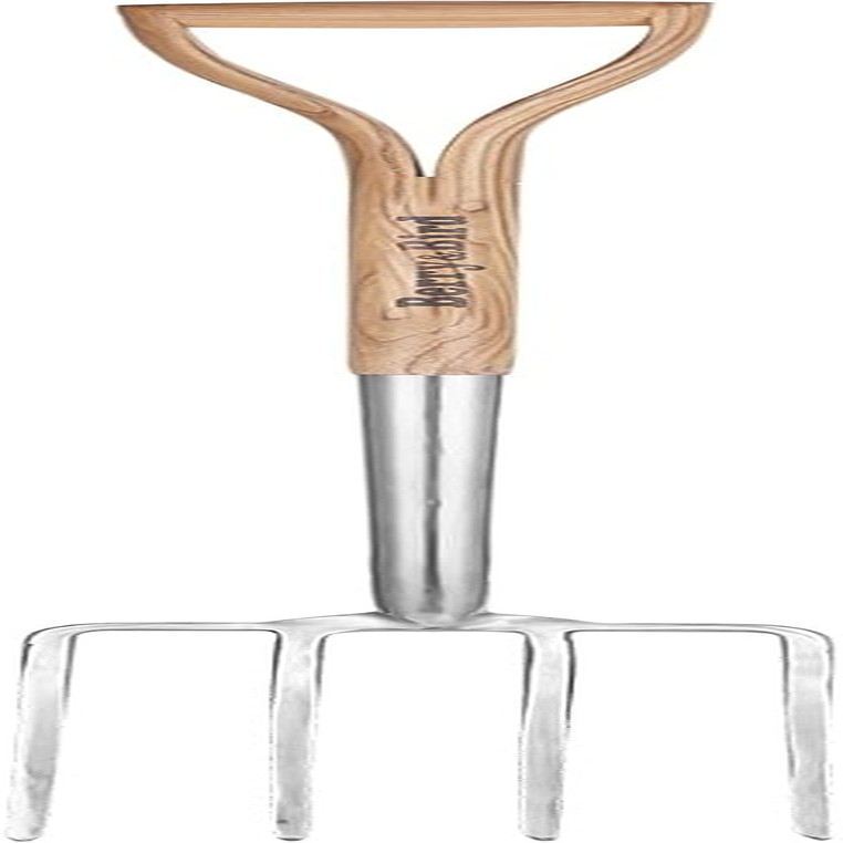 Heavy Duty Stainless Steel Garden Fork with Ash Wood Handle, 37.4″ Long
