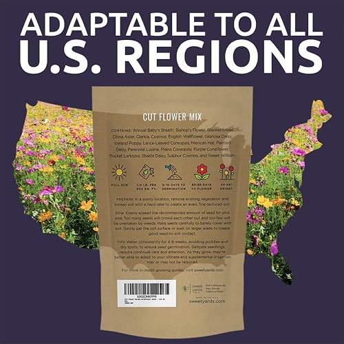Cut Flower Garden Seeds – Bulk – Over 30,000 Fresh Open 1/4 Pound Bag
