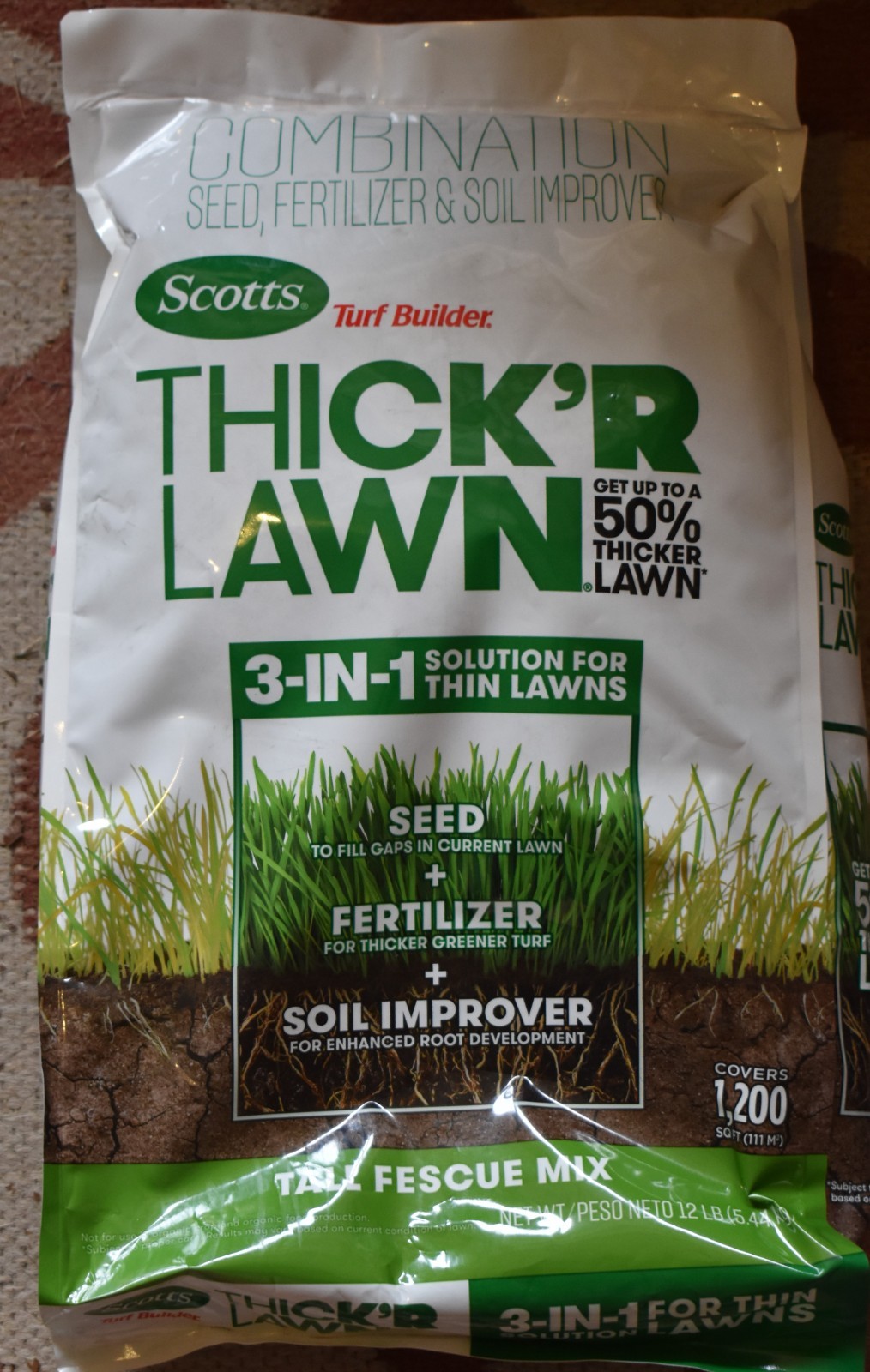 SCOTTS Turf Builder THICK’R LAWN 3-In-1 Tall Fescue Mix 12 lb