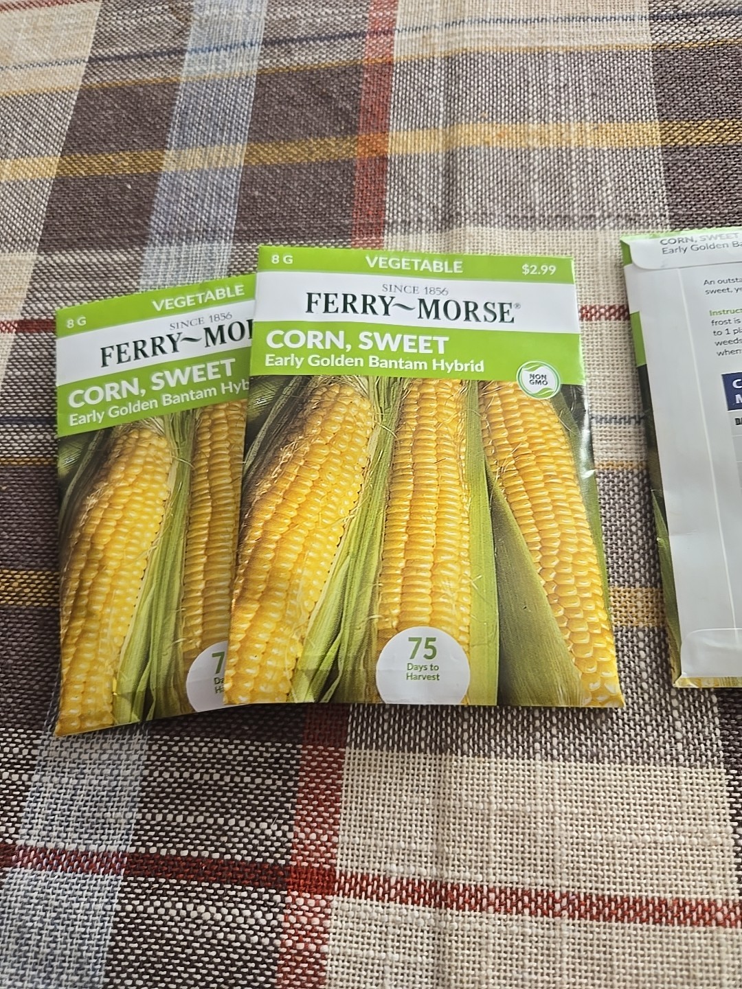 Ferry-Morse 2025 Seed Corn Early Golden HYBIRD 8g
