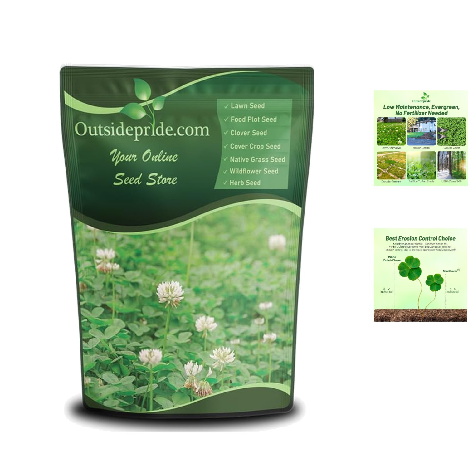 Versatile White Clover Seed – 10 lbs. for USDA Zones 3-10 Lawn Alternatives