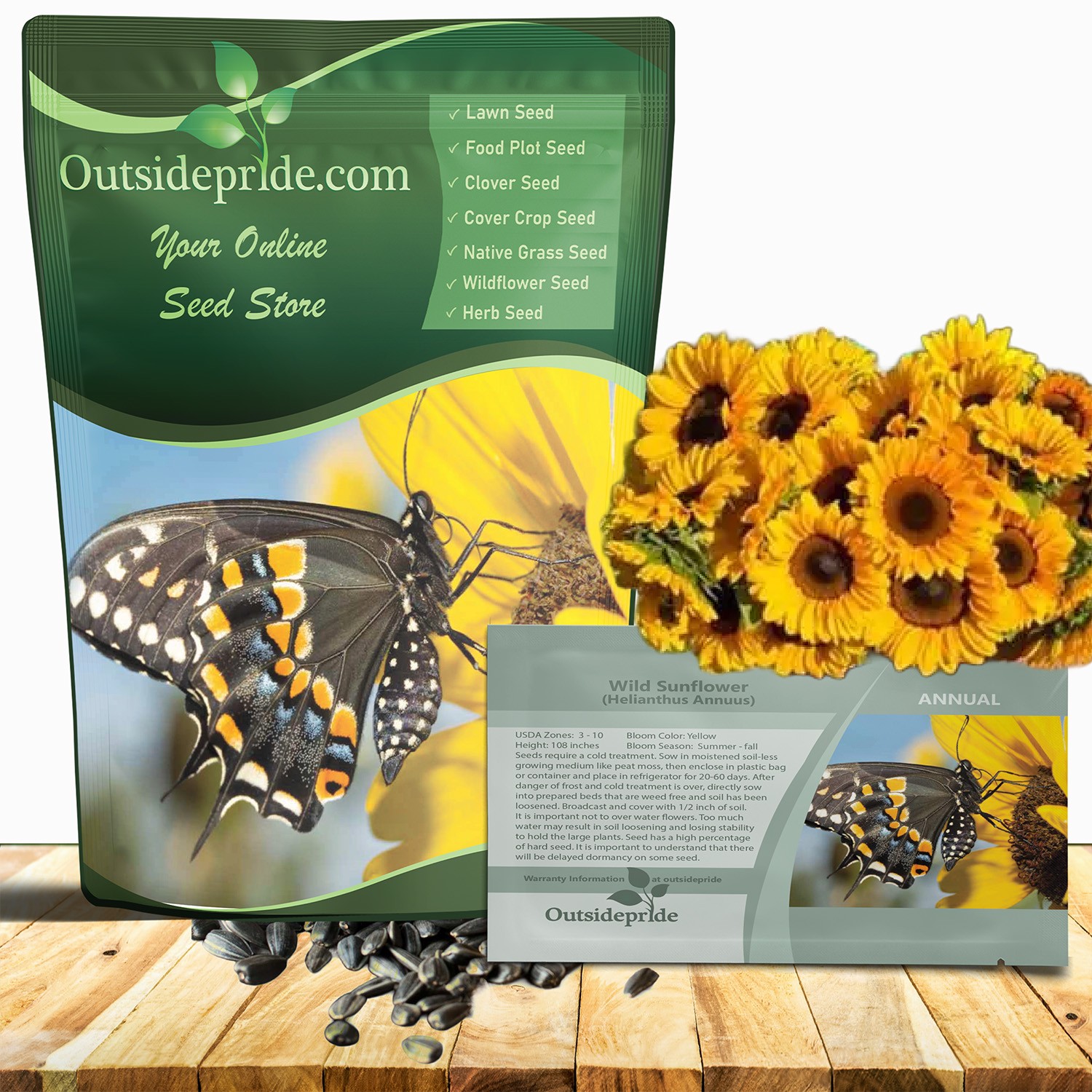 1000 Seeds Wild Sunflower Seed For Planting Outdoors – Helianthus Annuus