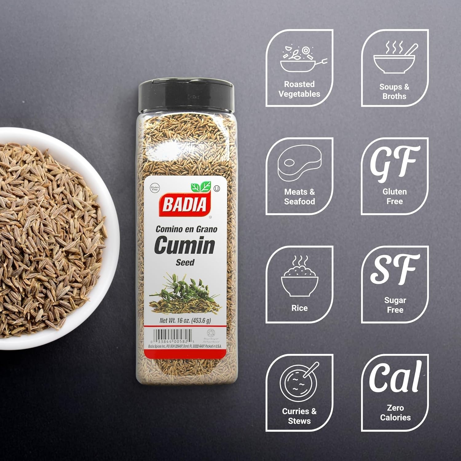 Whole Cumin Seeds – Aromatic Flavor 16 oz