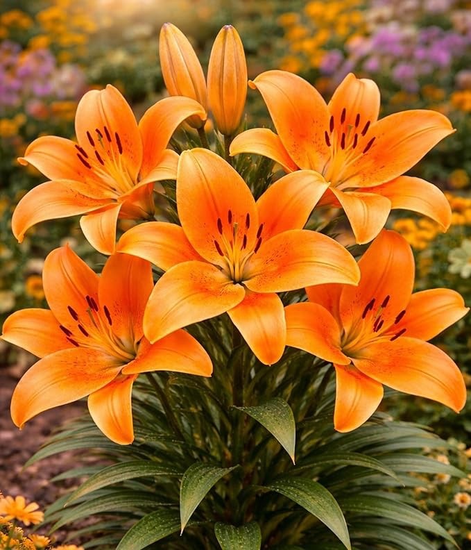 20 Surfside Orange Lily Bulbs for Planting – Bright Orange Asiatic