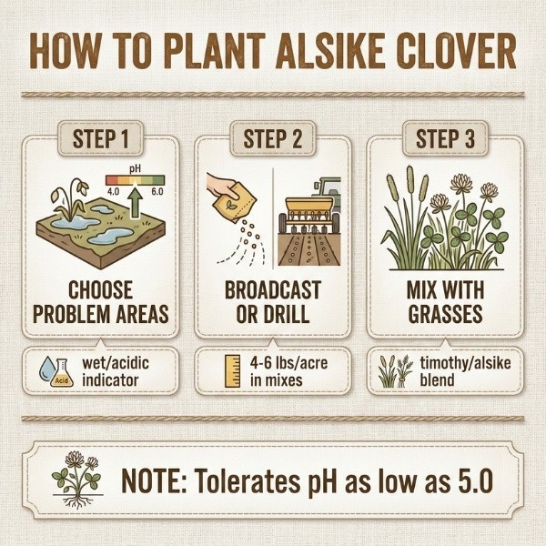 Old Cobblers Farm™ Wicked Tuff Turf Alsike Clover Seed – Pasture, Grazing, Lawn
