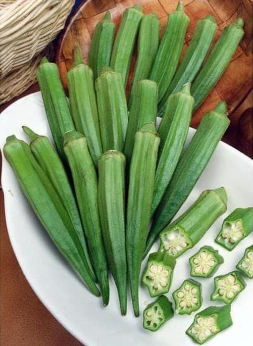 50+ Louisiana Green Velvet Okra Seeds ———————— 1941 AAS winner