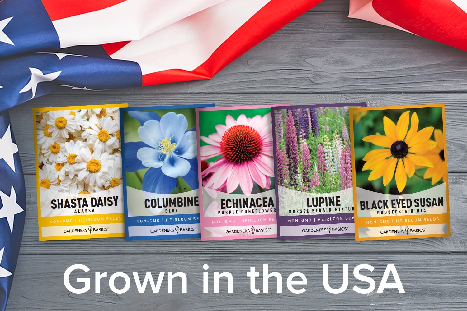, Perennial Flower Seeds for Planting Outdoors (5 Variety Pack) Lupine, Colum…