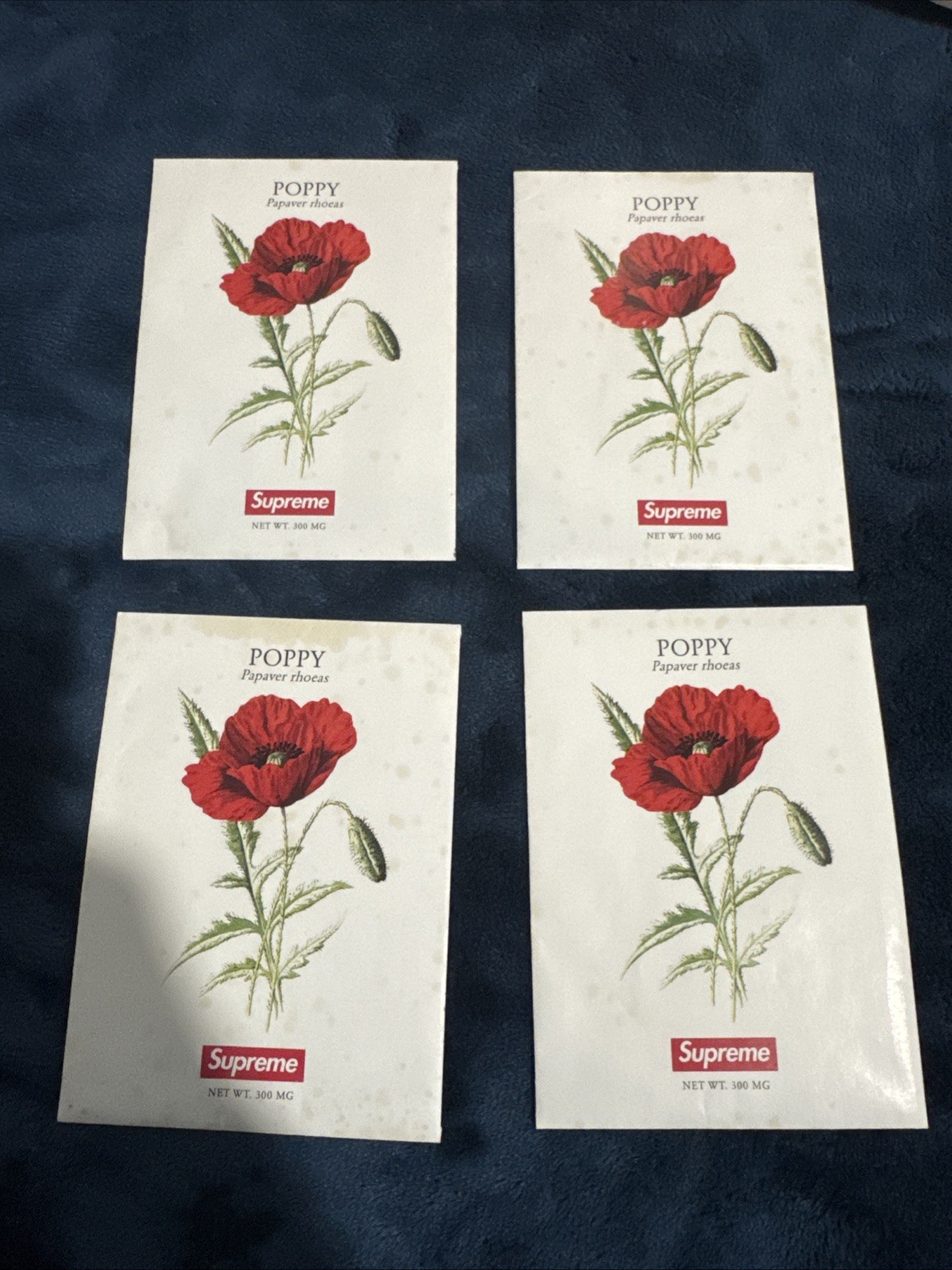 Supreme Poppy Seeds Pack SS18 New Papaver Rhoeas packaged Flowers