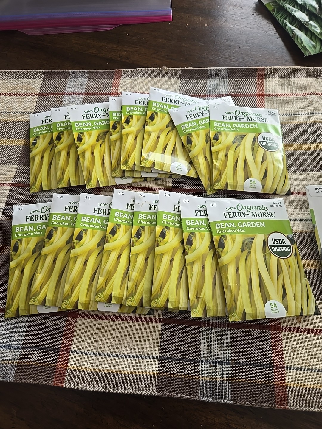Ferry-Morse 2025 Seed Bean Garden Cherokee Wax Organic 8G