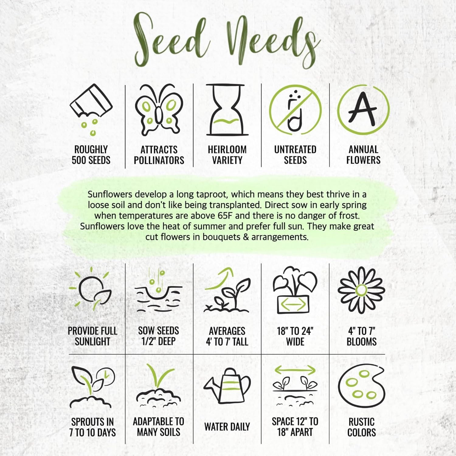 Sunflower Seeds to Plant Sunset Blend 7 Varieties Mix | 750+ Seeds Helianthus…