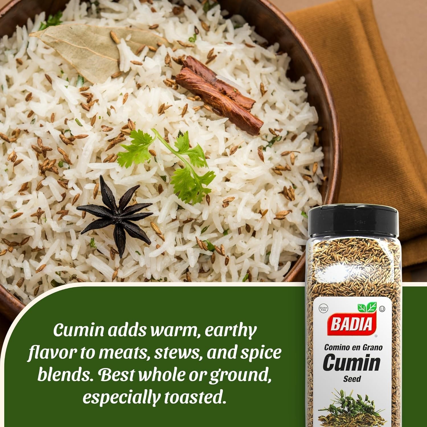 Whole Cumin Seeds – Aromatic Flavor 16 oz