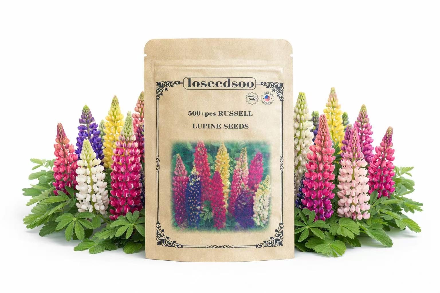 500+ Russell Lupine Seeds – Mixed Color Tall Perennial Flower Seeds for Plant…